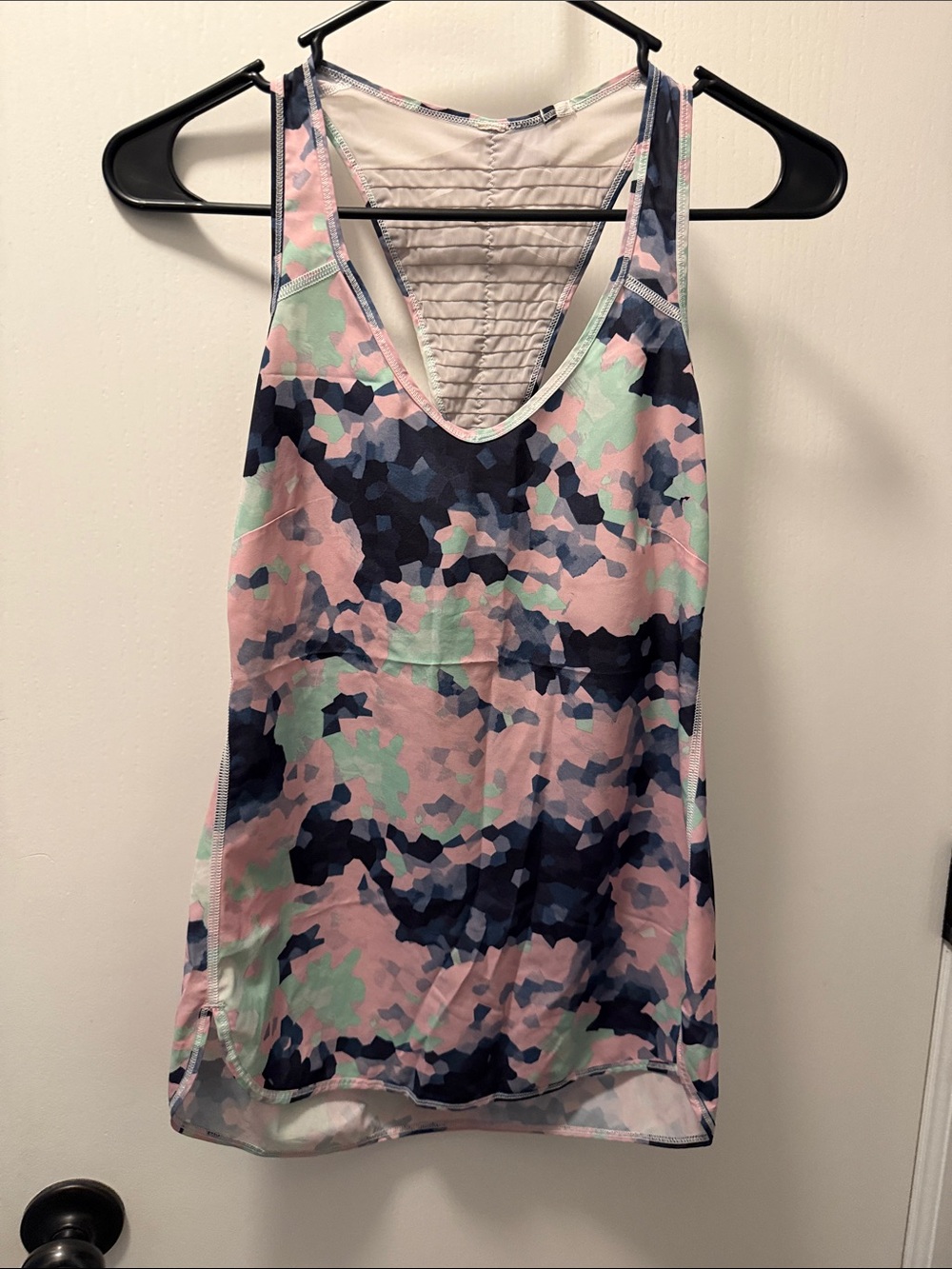 lululemon athletica Pink, Navy & Mint Camo V-Neck Tank
